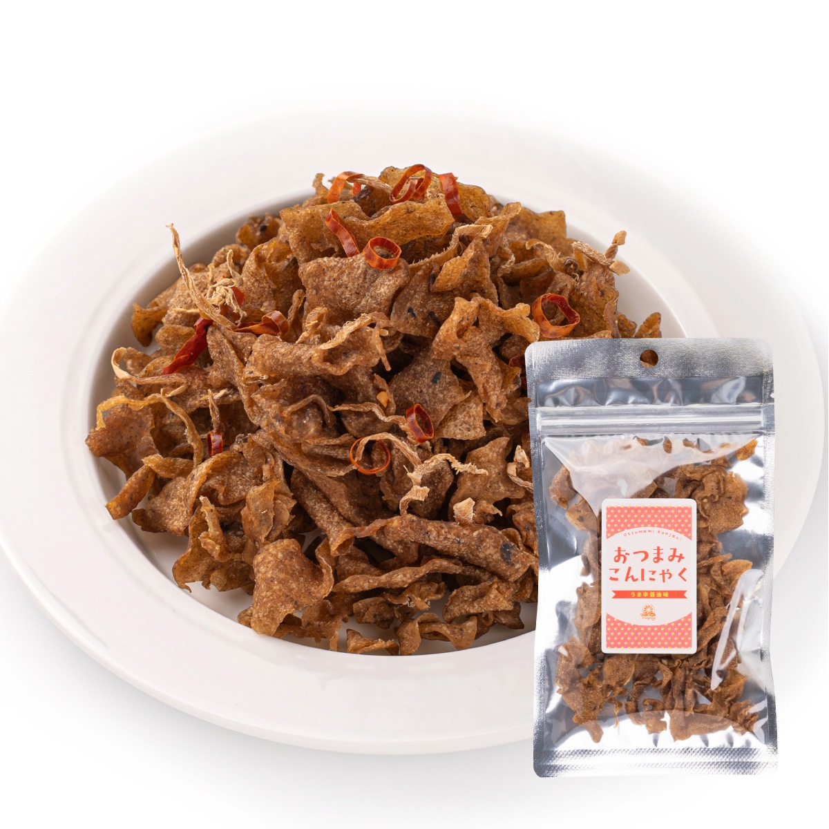 こんにゃく　友也　30個 TOMOGUCHI（友口） 魅惑のおつまみこんにゃく3種セット うま辛醤油味