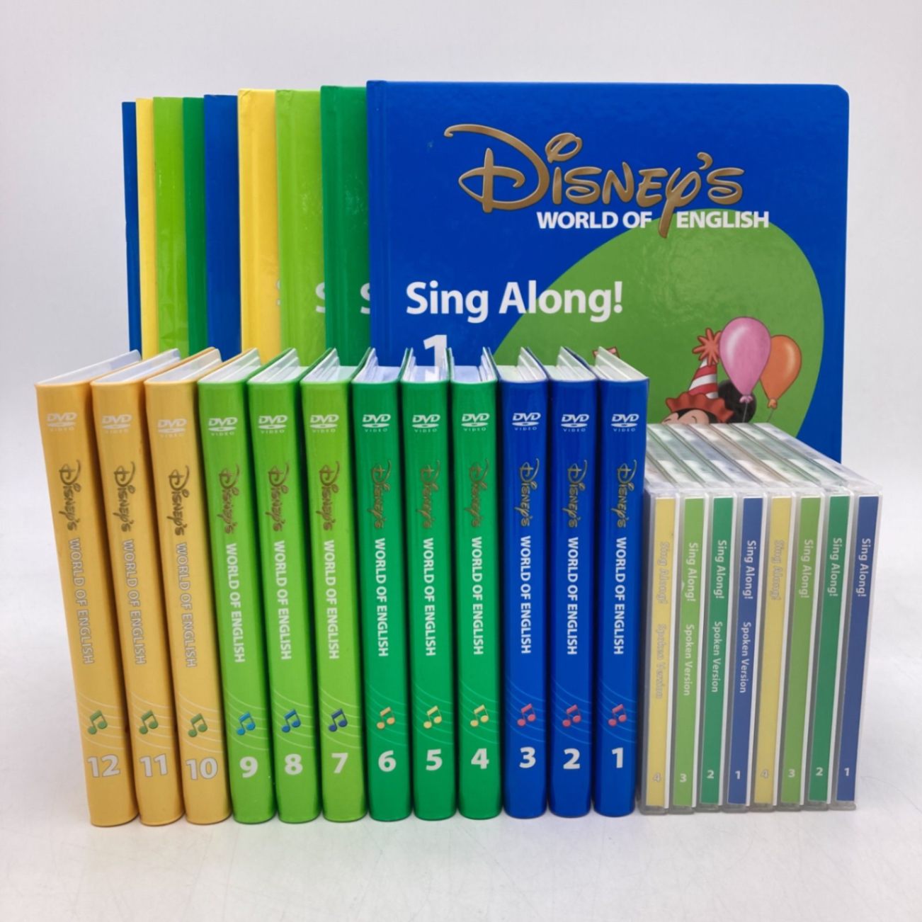DWE シングアロング SA 2〜12 新子役 2018年購入 シングアロングセット 新子役 DVD12枚 絵本＆CD 字幕