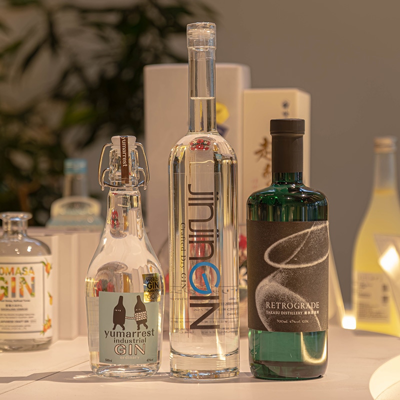 【送料無料】プレミアムクラフトジン3本飲み比べセット ― 鷹栖蒸溜所 RETROGRADE・Yumarrest GIN ordinary・高田酒造 jinjinGIN ―