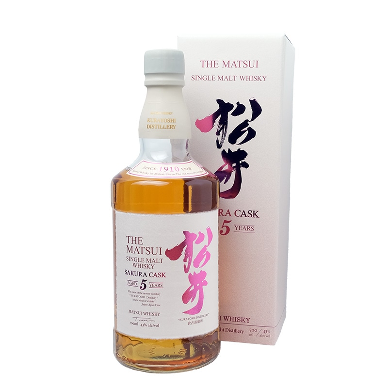 松井　サクラカスク５年　シングルモルトウィスキー｜【松井酒造】700ml　箱入り