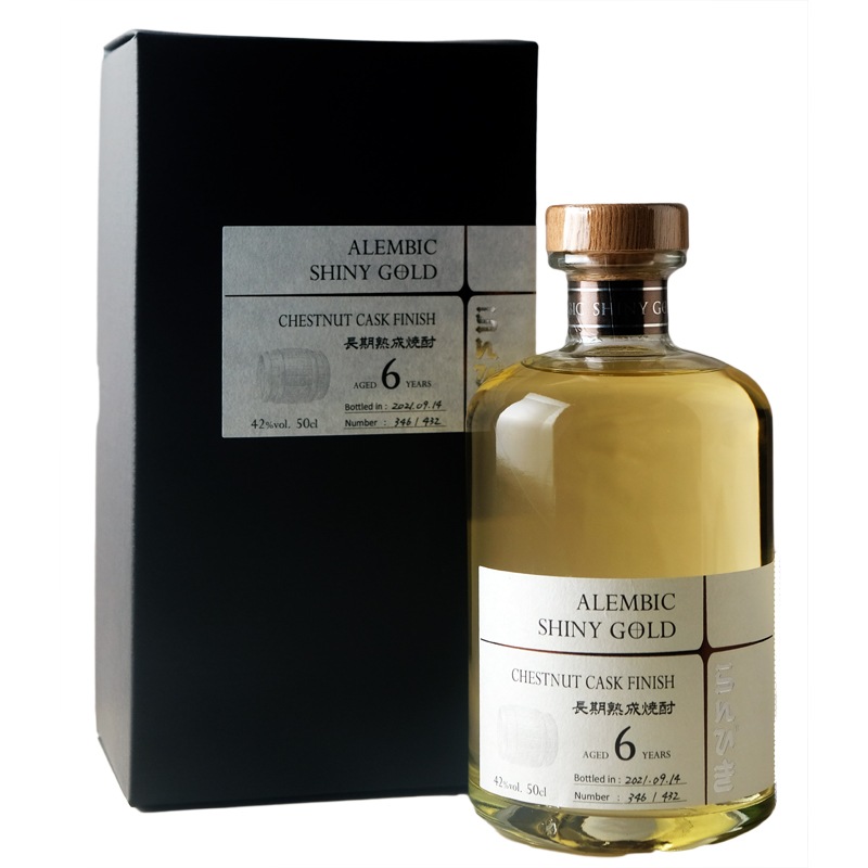 らんびき SHINYGOLD　CHESTNUT CASK FINISH 7年 麦焼酎42度｜【えびす酒造】500ml