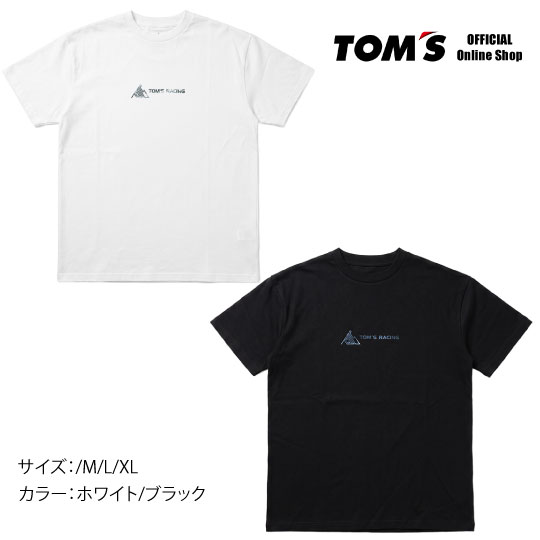 "TOM’SRACING"モザイクロゴTシャツ　ホワイト　ブラック