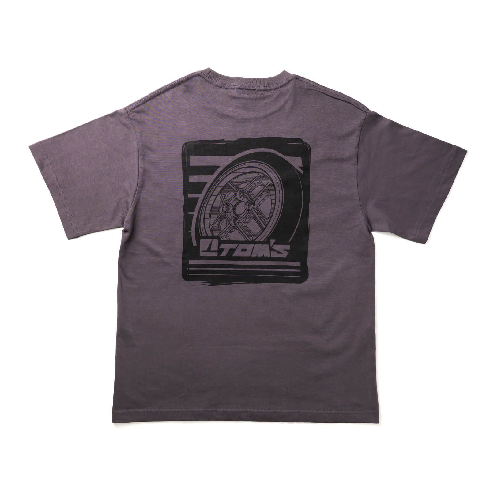 井桁デザインTシャツ ホワイト チャコール