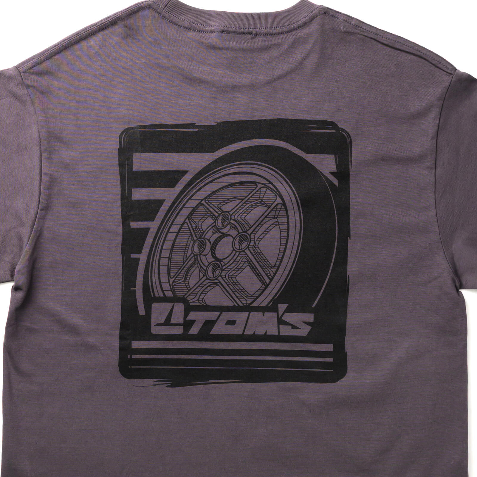 井桁デザインTシャツ ホワイト チャコール