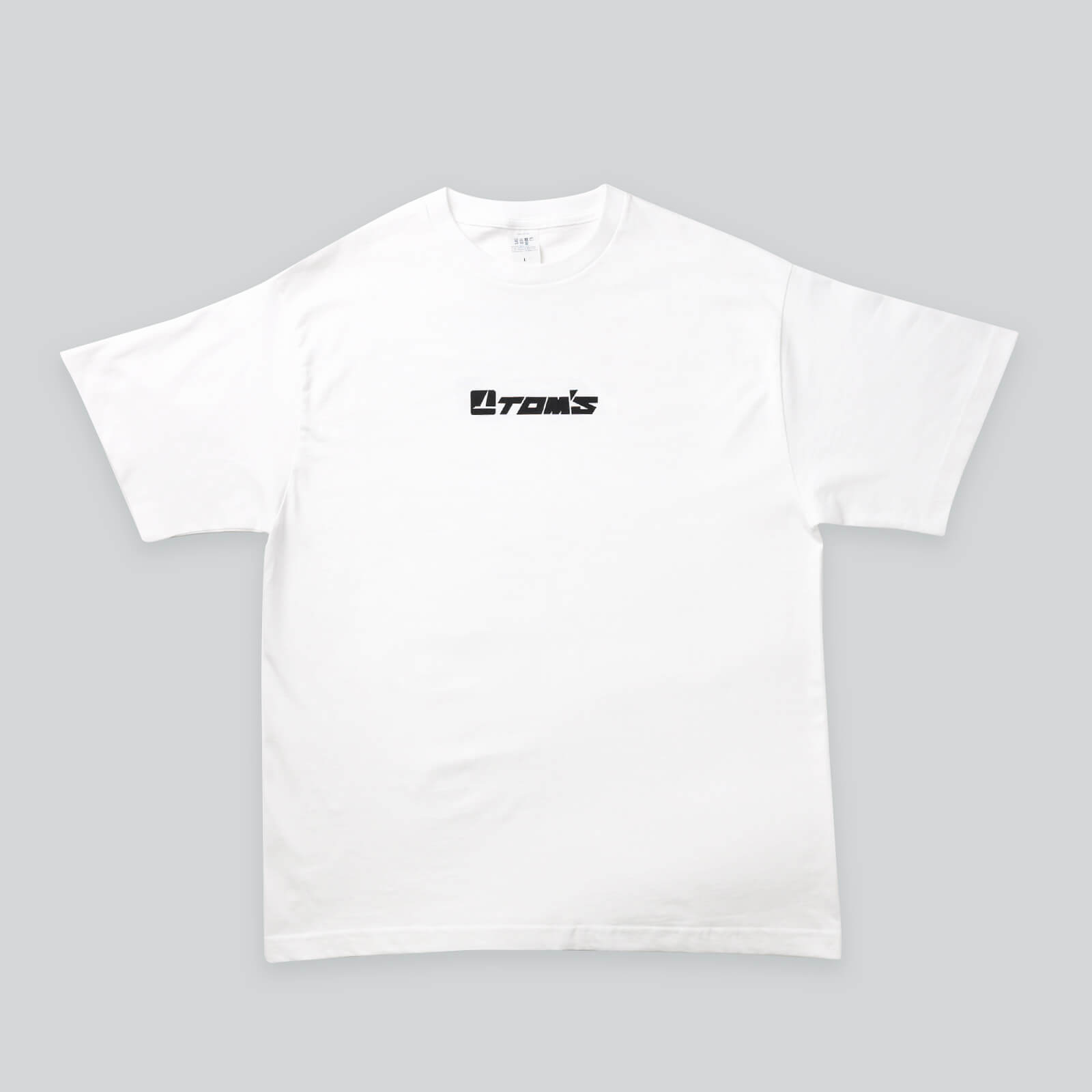 井桁デザインTシャツ ホワイト チャコール