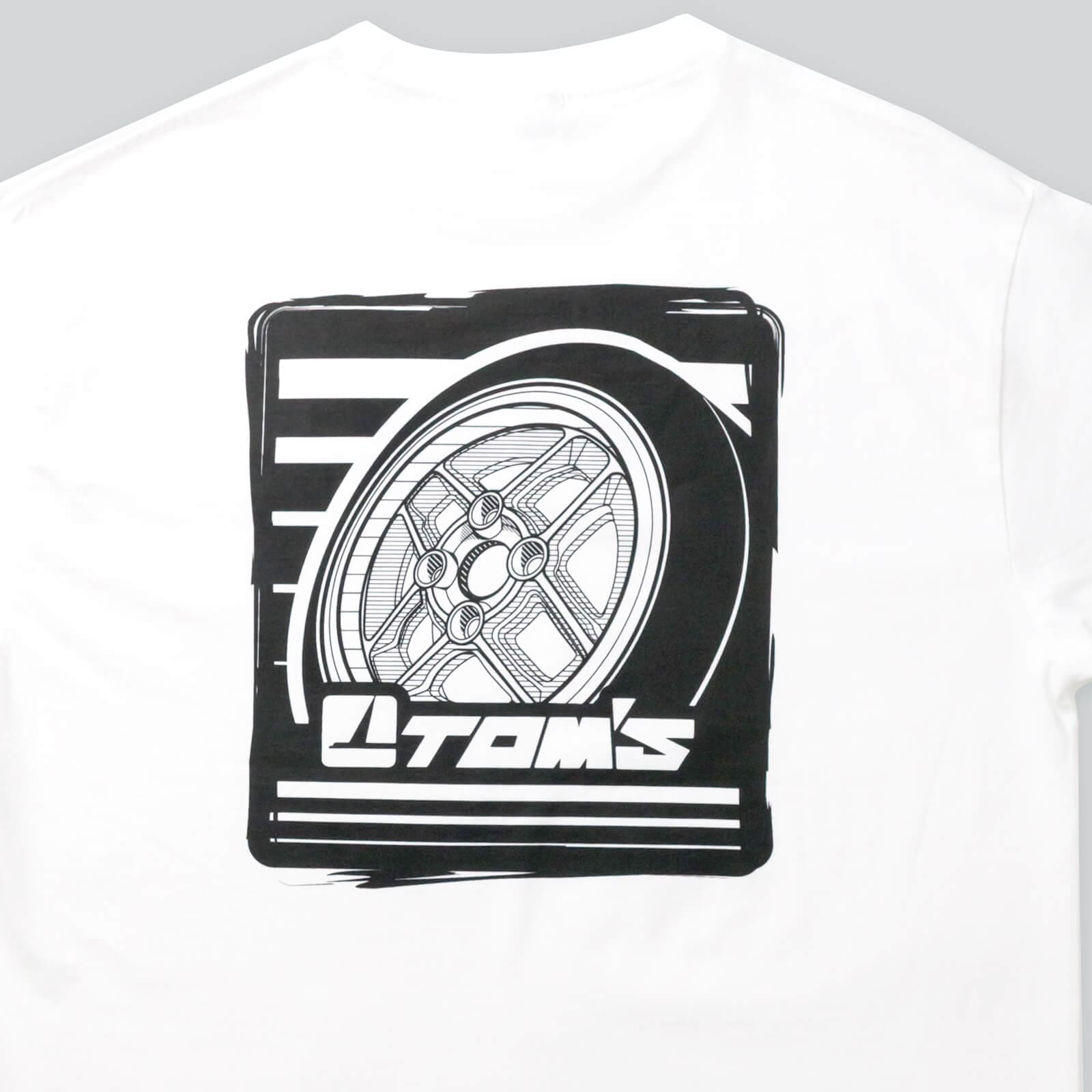 井桁デザインTシャツ ホワイト チャコール