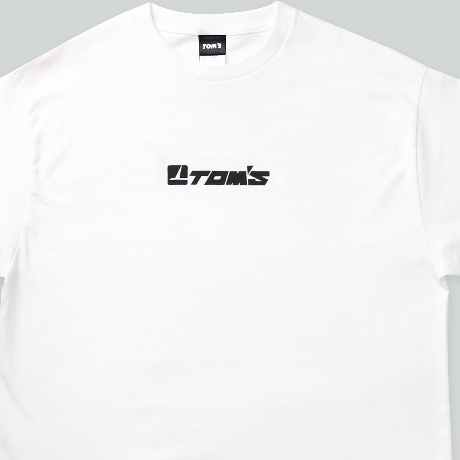 井桁デザインTシャツ ホワイト チャコール