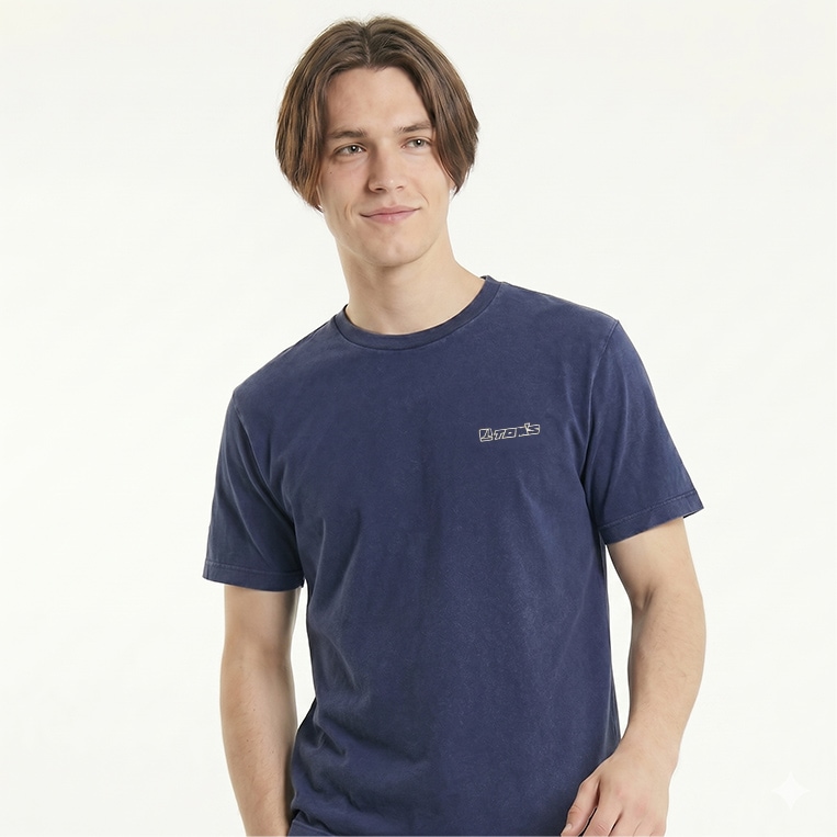 ヴィンテージフェードTシャツ グレー ネイビー