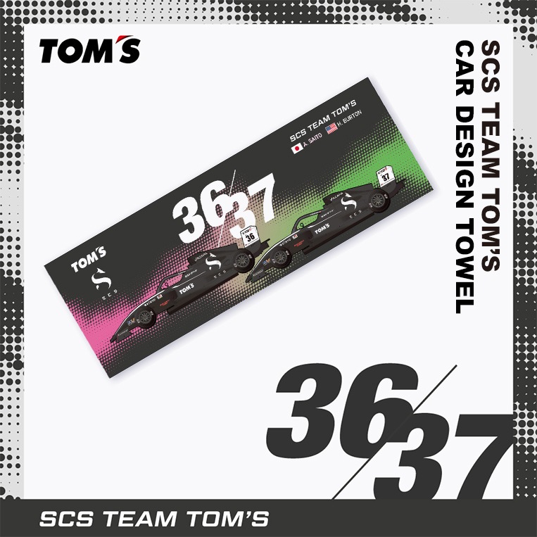 カーデザインタオル【SCS TEAM TOM'S】