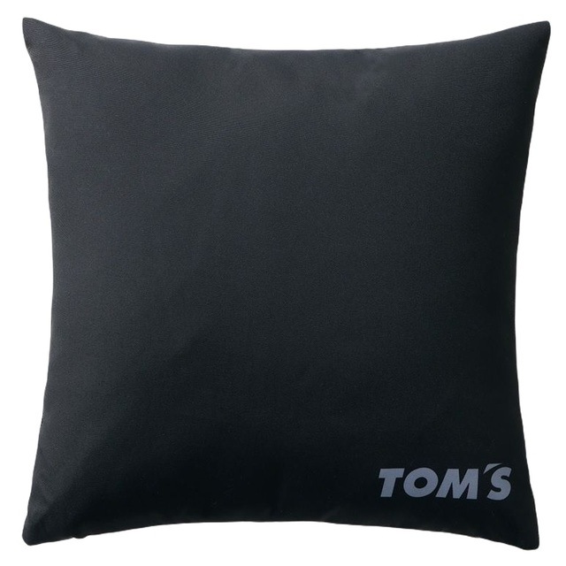 TOM'S 50th Anniversary クッション グレー　黒 トムスロゴクッション(黒・グレー)