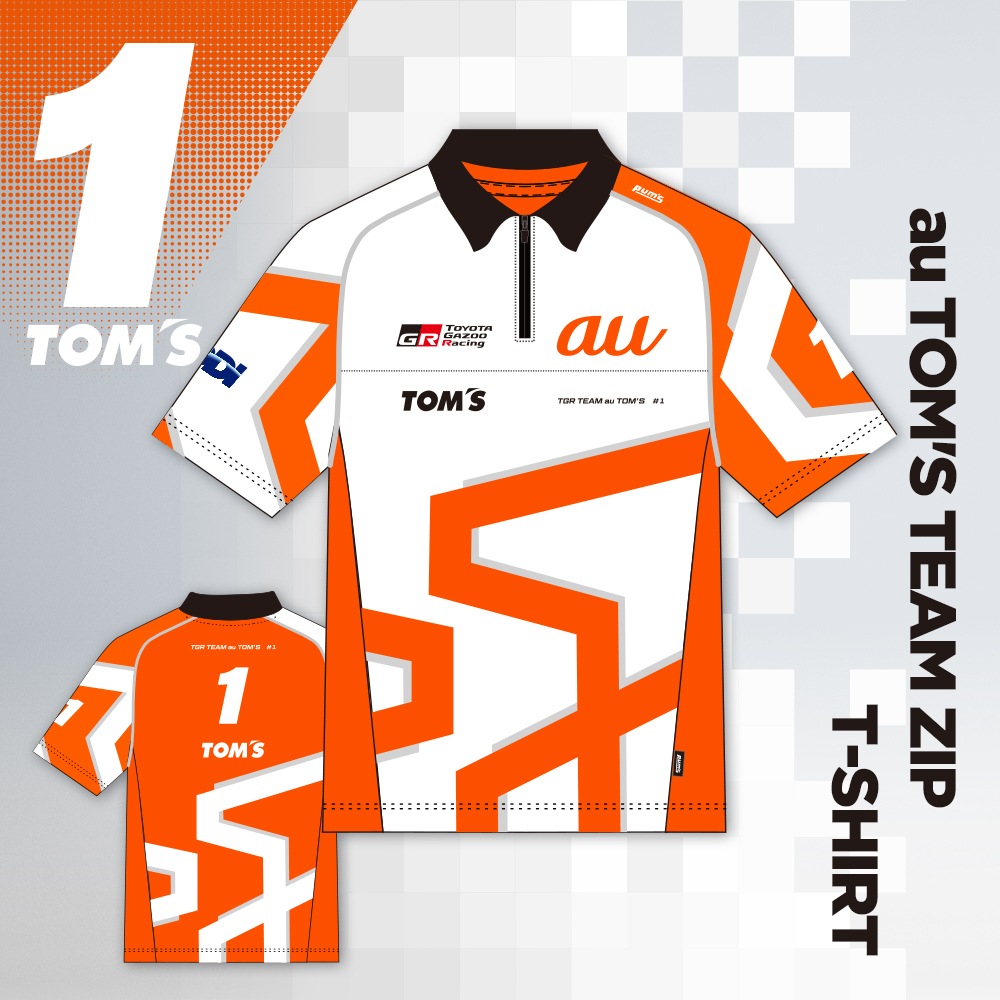tom⭐︎品 2025 ZIPシャツ【TGR TEAM au TOM'S】