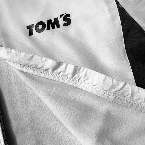 トムス 裏フリースジップジャケット（白）