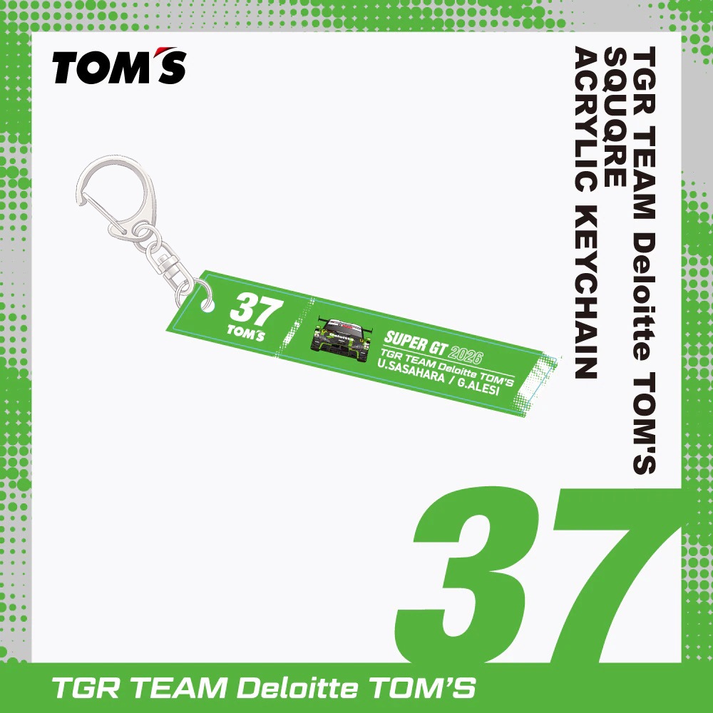 2026 スクエアアクリルキーホルダー【TGR TEAM Deloitte TOM'S】