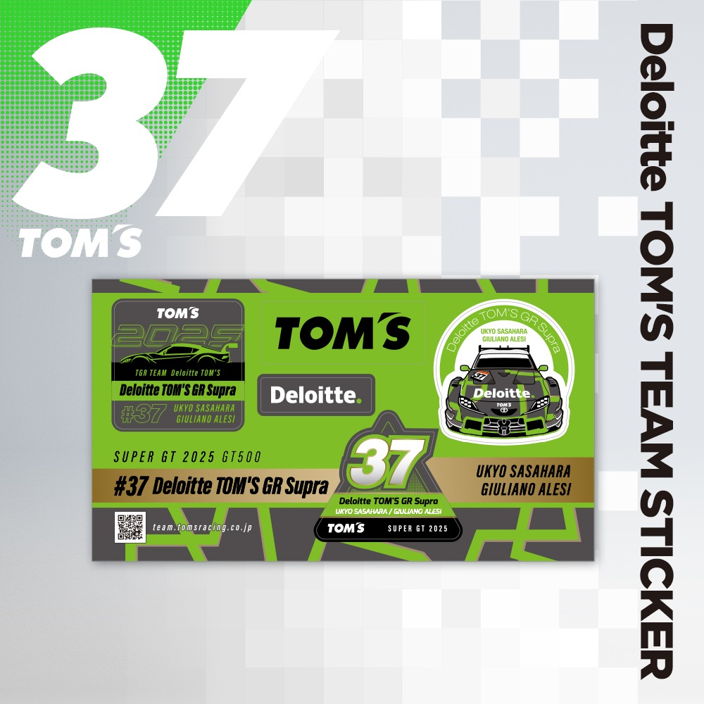 2025 ステッカー【TGR TEAM Deloitte TOM'S】