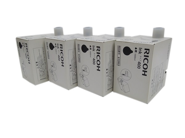 RICOH リコー サテリオ　インク　マスター　ブラック　黒 まとめ売り リコー RICOH タイプ400 黒 インク （4個セット） 純正品 | リコー