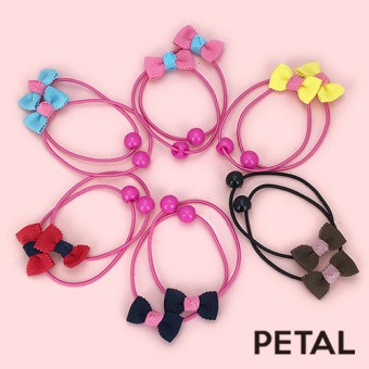 キッズ☆グログランミニリボンゴム（２個セット）【PETAL MARKET】|ゴム|アイテムで選ぶ