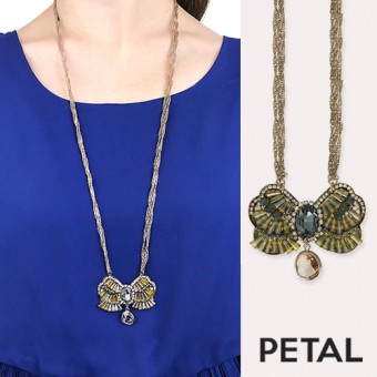 レトロんリボン《ロング》ネックレス　【PETAL MARKET】