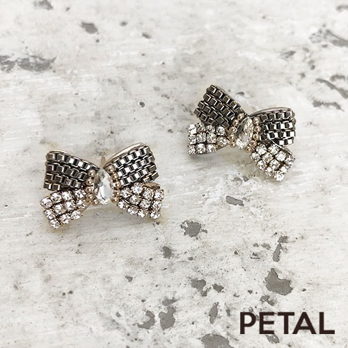 LALAピアス レトロ ロマンティックリボン  ロディー　【PETAL MARKET】　