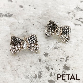 LALAピアス レトロ ロマンティックリボン  ロディー　【PETAL MARKET】　