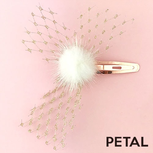キッズ☆インスタ映えミンクのあみあみピン【PETAL MARKET】