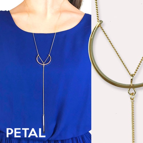 大人のシンプルロングYネックレス【PETAL MARKET】　