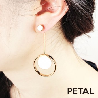 まるいウッドの2wayアシンメトリースイングピアス【PETAL MARKET】|ピアス|アイテムで選ぶ