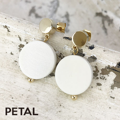 大人のシンプルまるピアス　【PETAL MARKET】