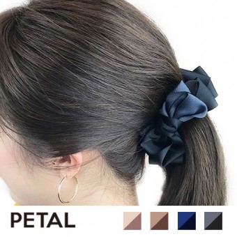 上品なグログランリボンバナナクリップ《Mサイズ》【PETAL MARKET】