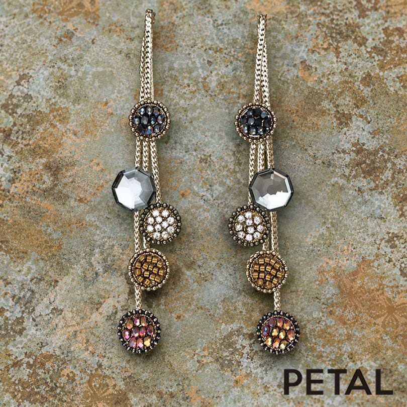 LALA ピアス スイングする水玉模様が美しい モネ　【PETAL MARKET】