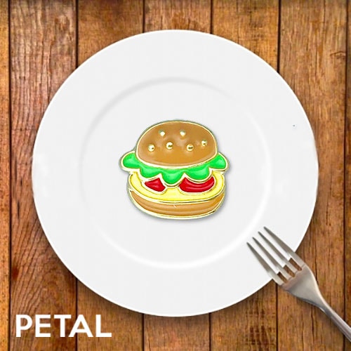 ピンブローチ・ハンバーガー【PETAL MARKET】