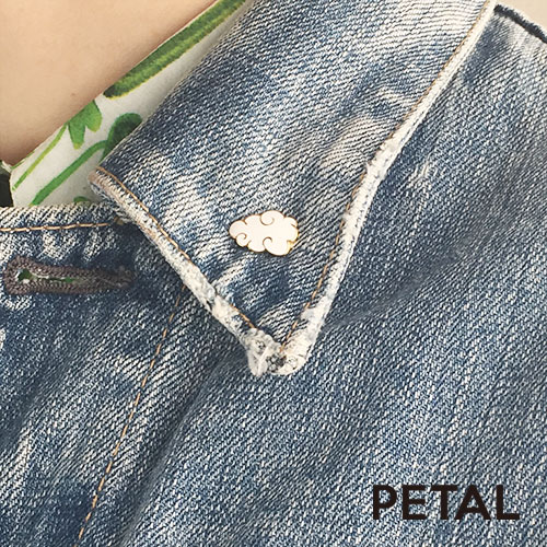 ピンブローチ・雲【PETAL MARKET】
