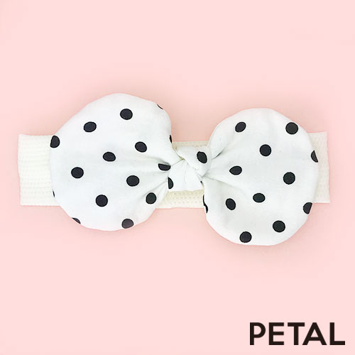 キッズ ドットリボンヘアターバン【PETAL MARKET】