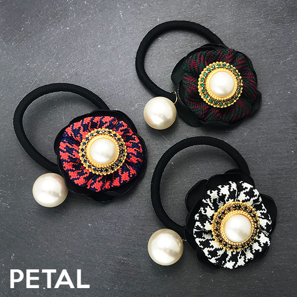 高貴なお花ビジューゴム【PETAL MARKET】