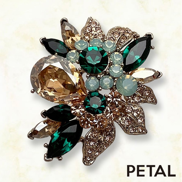 高貴なフラワーブローチ キャロン【PETAL MARKET】