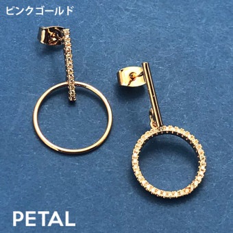 caronシリーズ ピアス・ブルー　【PETAL MARKET】