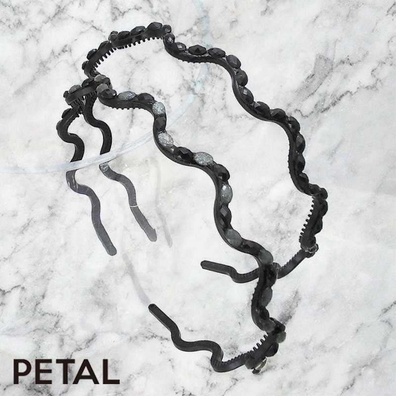 BLACK ナミナミカチューシャ【PETAL MARKET】