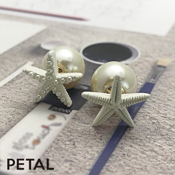 ホワイトサマーピアス【PETAL MARKET】