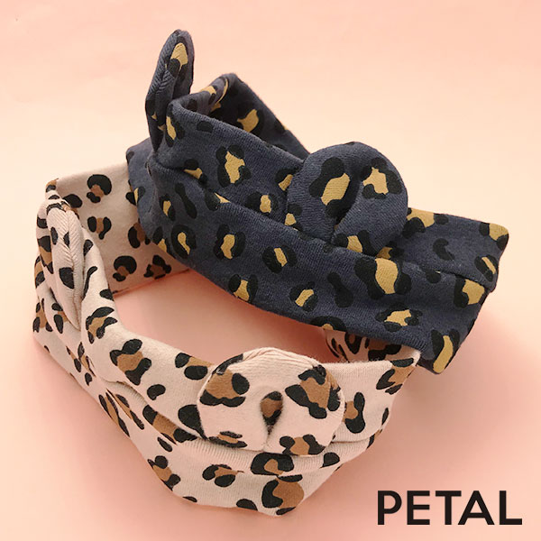 NEWベビー☆アニマル柄リボンヘアターバン【PETAL MARKET】