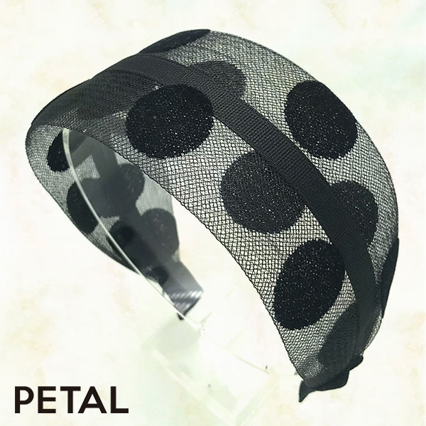 QUI レースカチューシャ ドット【PETAL MARKET】