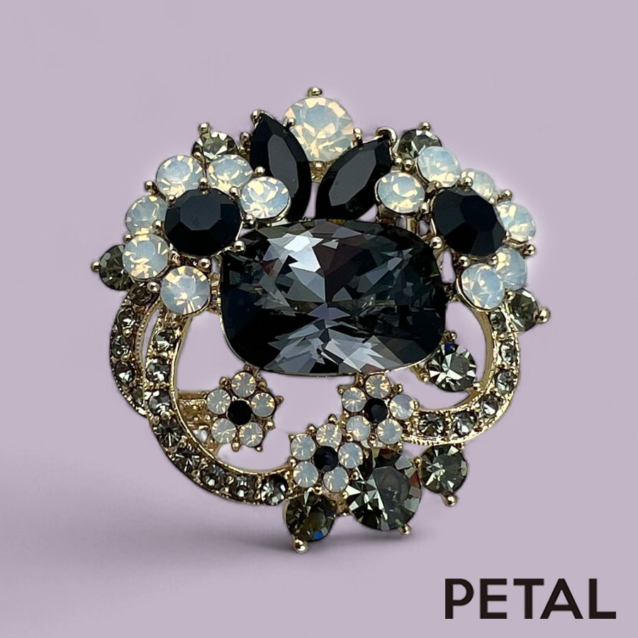 カラフルな王妃のミニブローチ【PETAL MARKET】