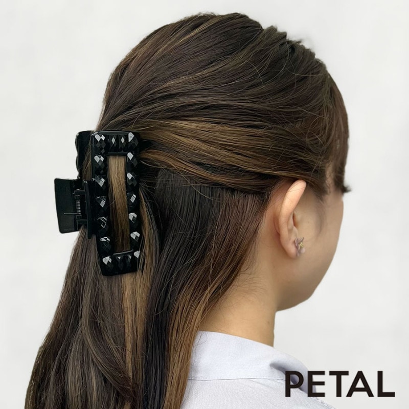 BLACKシリーズ スクエアビッグクリップ【PETAL MARKET】