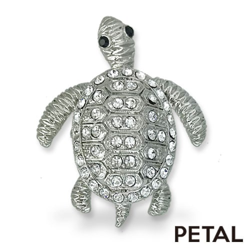 NEW海をスイスイ子亀くんのブローチ【PETAL　MARKET】