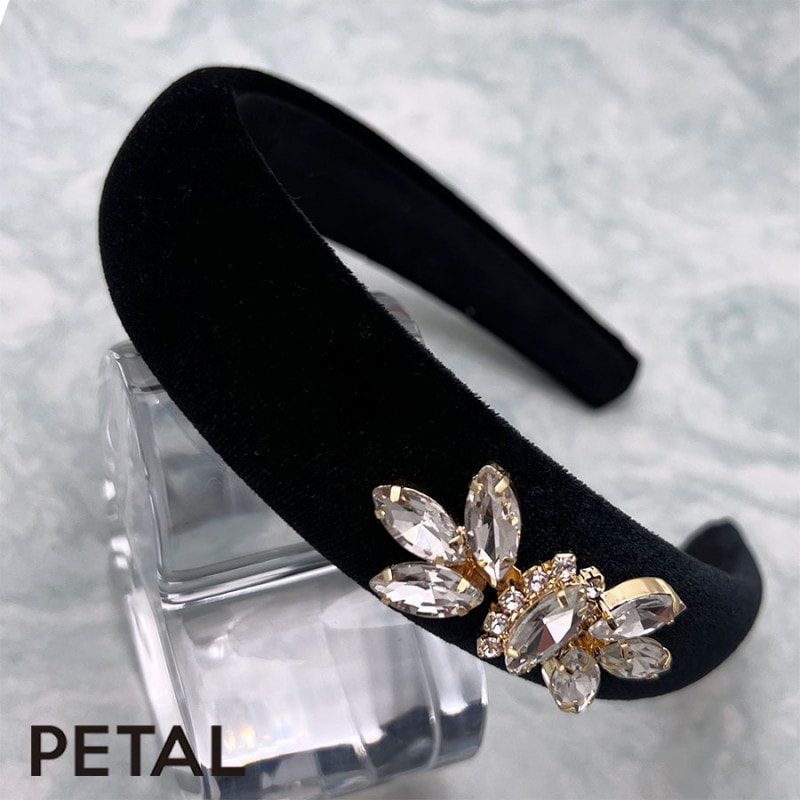 KOTI ビジューカチューシャ ベルベット コロン【PETAL MARKET】