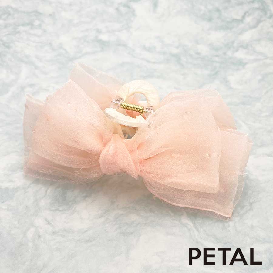 ふわふわのビッグリボンクリップ【PETAL MARKET】
