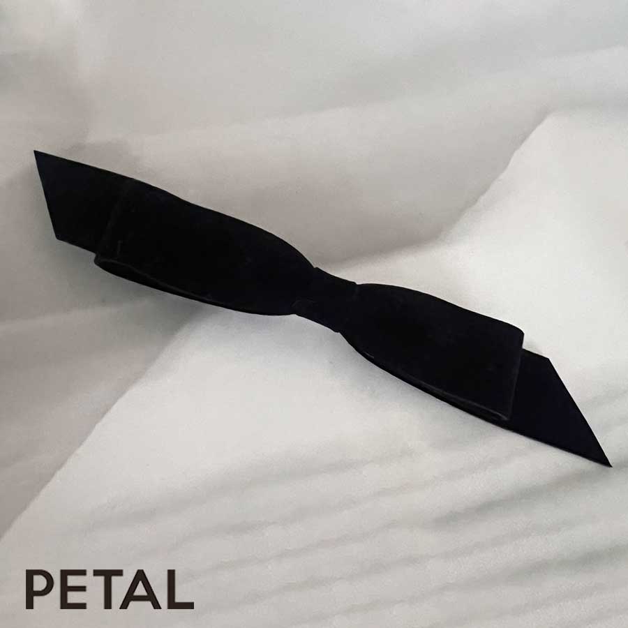 QUI  ベルベットロングリボンピン 【PETAL MARKET】