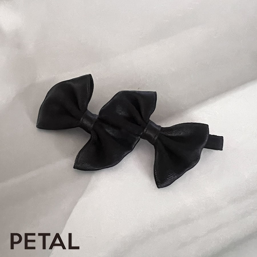 QUI かわいいサテンのツインリボンピン 【PETAL MARKET】