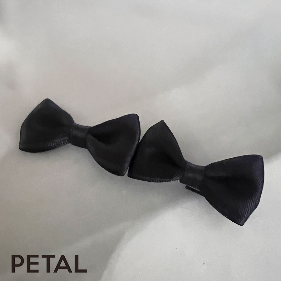 QUI サテンのツインリボンピン 【PETAL MARKET】