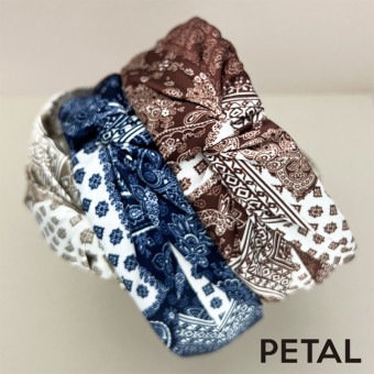 NEW  カチューシャ ペーズリー サテン 【PETAL MARKET】