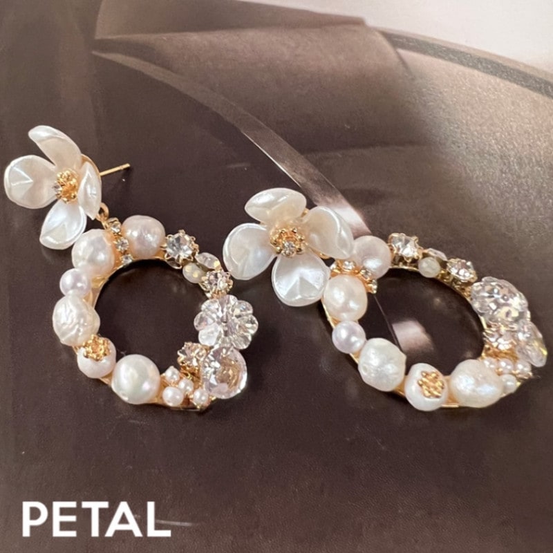 GRACE pearl ピアス＆イヤリング　セボン【PETAL MARKET】