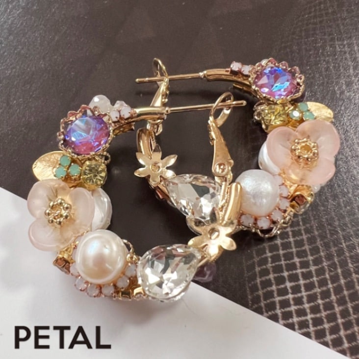 GRACE pearl ピアス ナナフープ【PETAL MARKET】